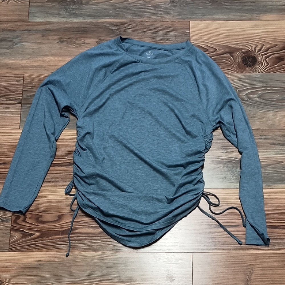 Apana Blue Ruched Athletic Top XL